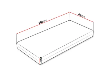 Ellinika Hard Madrass 80x200cm - Vit - Möbler - Säng - Madrasser - Bäddmadrass