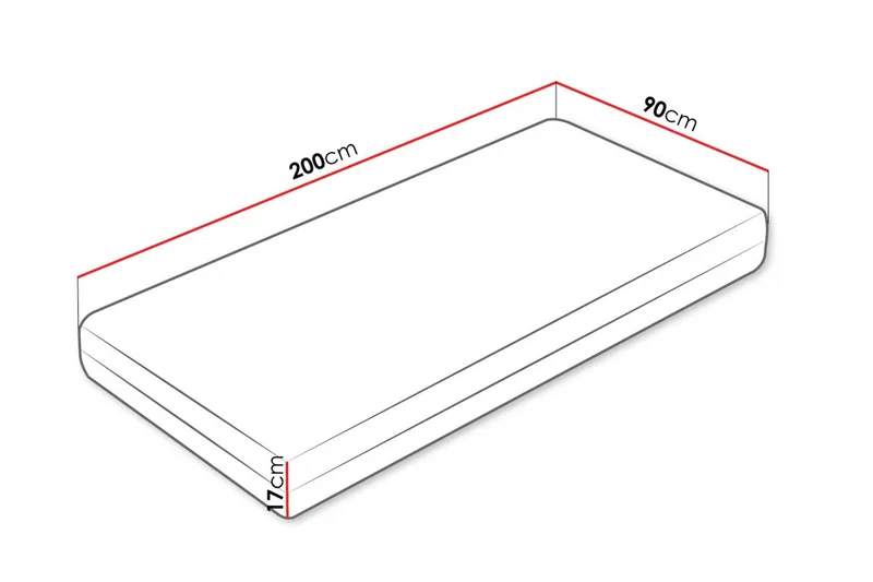 Garbo Resårmadrass 90x200 cm - Vit - Möbler - Säng - Madrasser - Resårmadrass & resårbotten