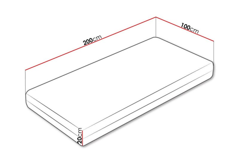 Arigna Resårmadrass 100x200 cm - Möbler - Säng - Madrasser - Resårmadrass & resårbotten