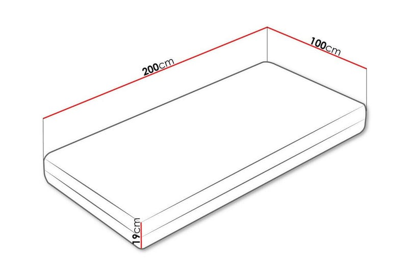 Arigna Resårmadrass 100x200 cm - Möbler - Säng - Madrasser - Resårmadrass & resårbotten