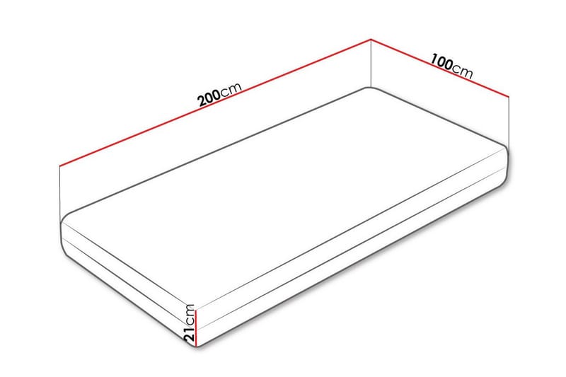 Arigna Resårmadrass 100x200 cm - Möbler - Säng - Madrasser - Resårmadrass & resårbotten