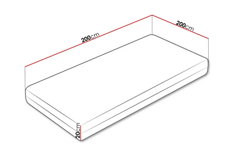 Arigna Resårmadrass 200x200 cm - Möbler - Säng - Madrasser - Resårmadrass & resårbotten