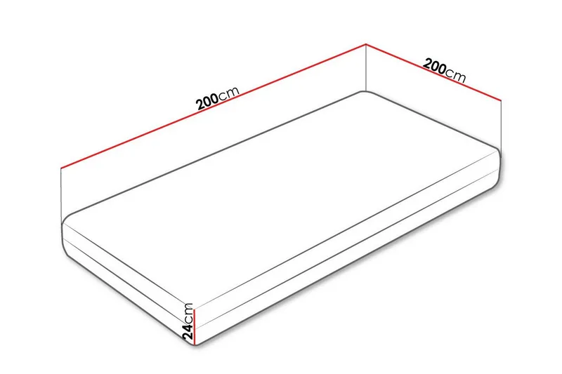 Derry Resårmadrass 200x200 cm - Möbler - Säng - Madrasser - Resårmadrass & resårbotten