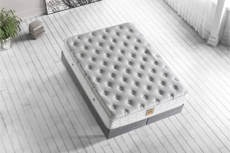 Resårmadrass 160x200 cm - Vit - Möbler - Säng - Madrasser - Resårmadrass & resårbotten