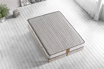 Resårmadrass 160x200 cm - Vit/Brun - Möbler - Säng - Madrasser - Resårmadrass & resårbotten