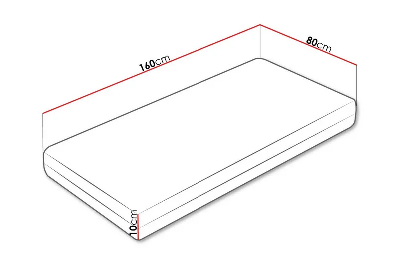 Arigna Skummadrass 80x160 cm - Möbler - Säng - Madrasser - Skummadrass
