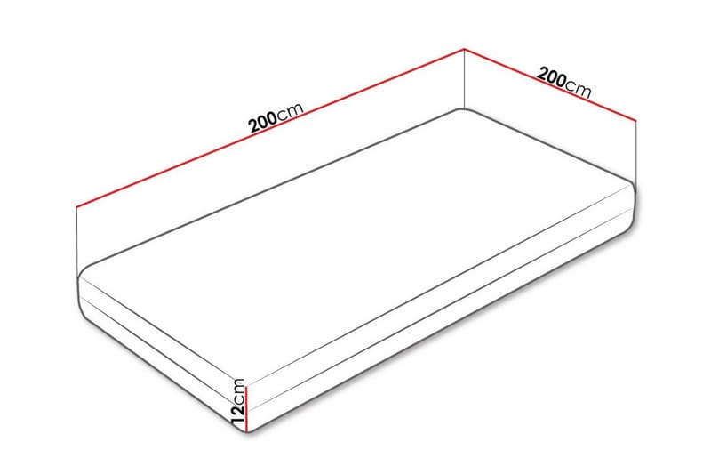 Derry Skummadrass 200x200 cm - Möbler - Säng - Madrasser - Skummadrass
