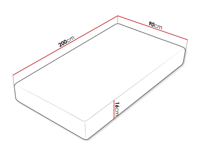 Tarvik Skummadrass 90x200 cm - Vit - Möbler - Säng - Madrasser - Skummadrass
