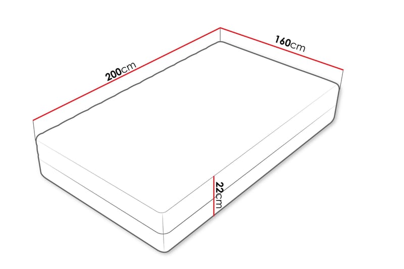 Unona Skummadrass 200x160 cm - Möbler - Säng - Madrasser - Skummadrass
