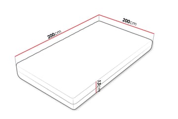 Unona Skummadrass 200x200 cm med Fasthetsgrad Medium - Vit - Möbler - Säng - Madrasser - Skummadrass