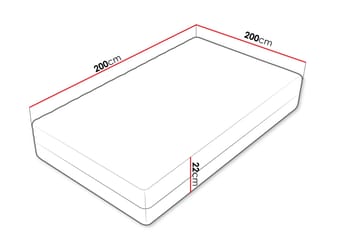 Unona Skummadrass 200x200 cm med Fasthetsgrad Medium - Vit - Möbler - Säng - Madrasser - Skummadrass