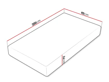 Urek Skummadrass  90x200 cm - vit, ljusblå och beige - Möbler - Säng - Madrasser - Skummadrass