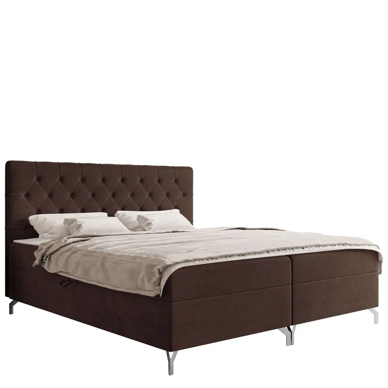 Mavik Sängpaket Kontinentalsäng med förvaring 120x200 cm, Mörkbrun