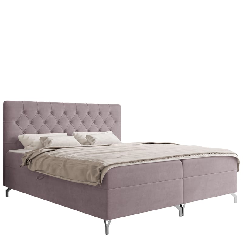 Mavik Sängpaket Kontinentalsäng med förvaring 120x200 cm, rosa