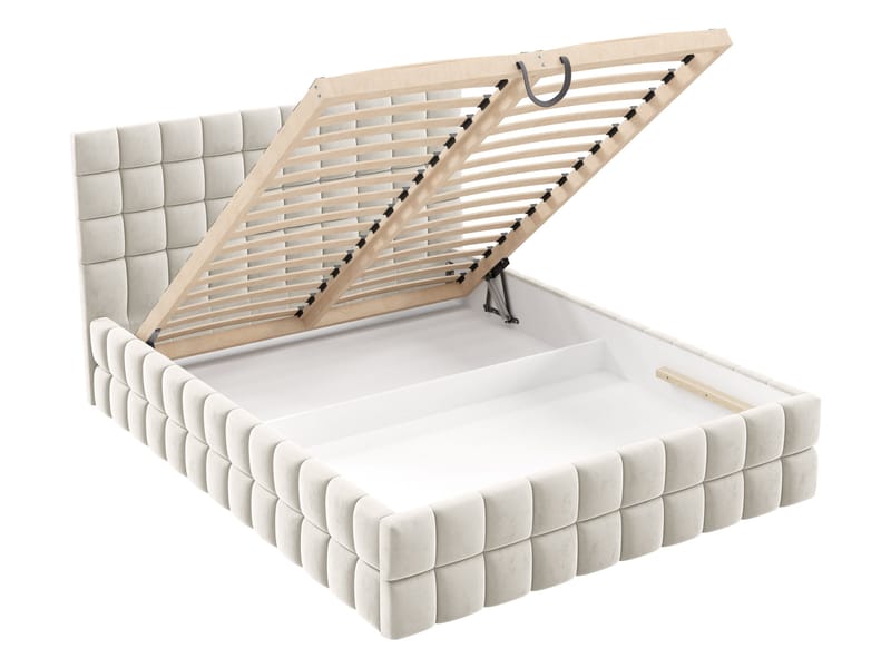 Morke Sängram med förvaring 140x200 cm - brun - Möbler - Säng - Sängram & sängstomme