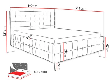 Morke Sängram med förvaring 180x200 cm - brun - Möbler - Säng - Sängram & sängstomme