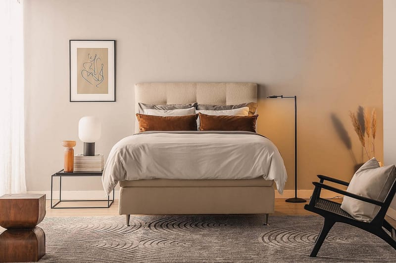 Oslo Lyx Kontinentalsäng Boucle 120x200 - Beige - Möbler - Säng - Kontinentalsäng
