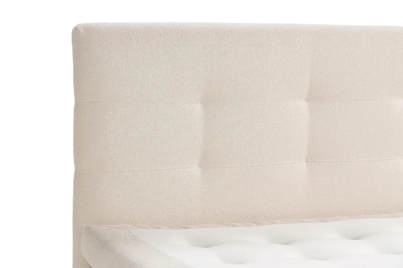 Oslo Lyx Sängpaket Boucle 180x200 Knappad gavel - Beige - Möbler - Säng - Kontinentalsäng