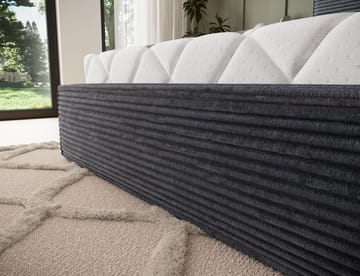 Pesillo Sängram med förvaring 180x200 cm - svart - Möbler - Säng - Sängram & sängstomme