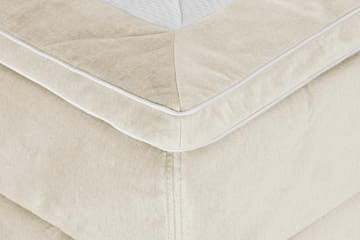 Princess Komplett Sängpaket – Kontinentalsäng 160x200 cm i Tyg med Sänggavel + Bäddmadrass med Fasthetsgrad Medium - Beige - Möbler - Säng - Komplett sängpaket