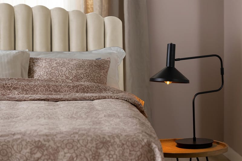 Princess Komplett Sängpaket – Kontinentalsäng 160x200 cm i Tyg med Sänggavel + Bäddmadrass med Fasthetsgrad Medium - Beige - Möbler - Säng - Komplett sängpaket
