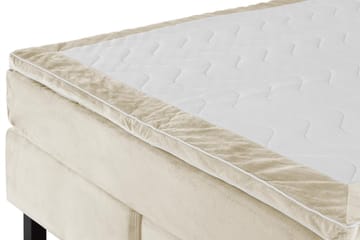 Princess Komplett Sängpaket – Kontinentalsäng 160x200 cm i Tyg med Sänggavel + Bäddmadrass med Fasthetsgrad Medium - Beige - Möbler - Säng - Komplett sängpaket
