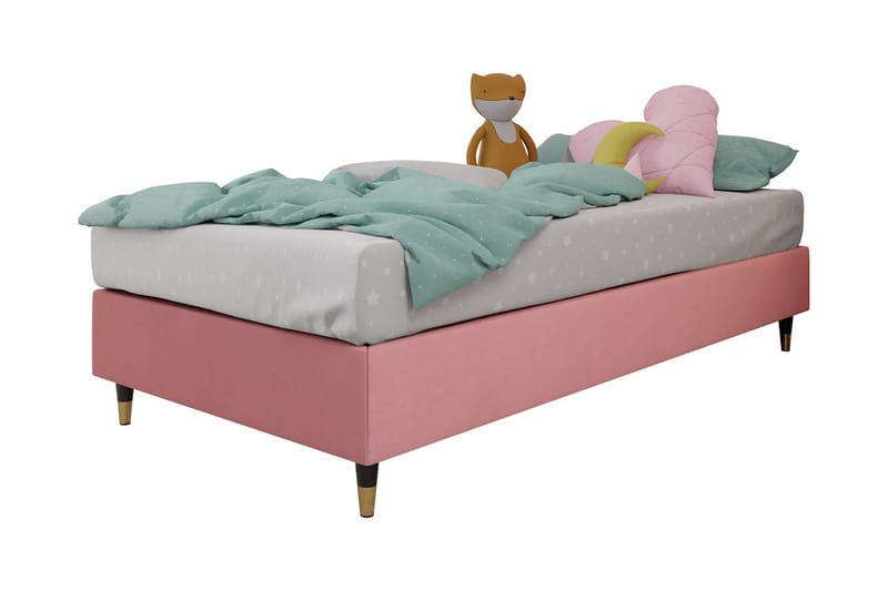 Adeliza Ramsäng 120x200 cm - Sammet/Rosa/Trä/Metall - Möbler - Säng - Ramsäng