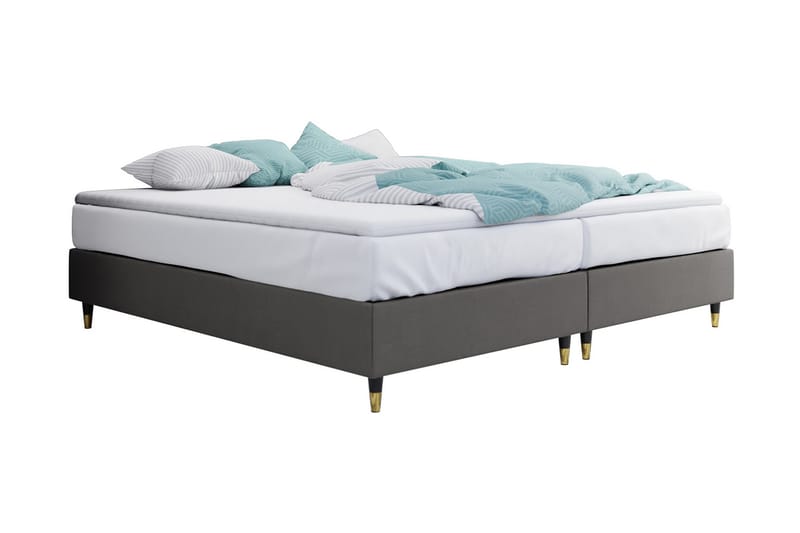 Adeliza Ramsäng 180x200 cm - Sammet/Grå/Trä/Metall - Möbler - Säng - Ramsäng