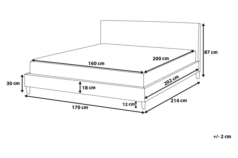 Fitou Dubbelsäng 160200 cm - Blå - Möbler - Säng - Sängram & sängstomme