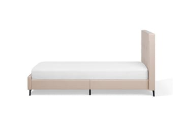 Nattaro Sängram 90x200 cm i Tyg med Sänggavel - Beige - Möbler - Säng - Sängram & sängstomme