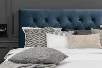 Royal Velvet Kontinentalsäng 160x200 cm - Mörkblå - Möbler - Säng - Komplett sängpaket