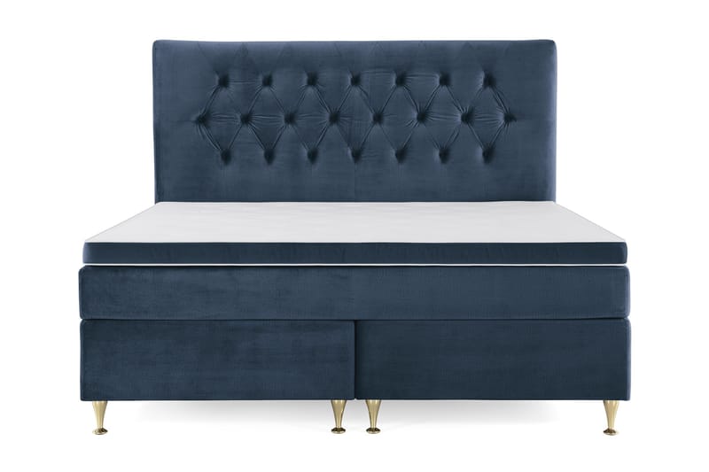 Royal Velvet Kontinentalsäng 160x200 cm - Mörkblå - Möbler - Säng - Komplett sängpaket