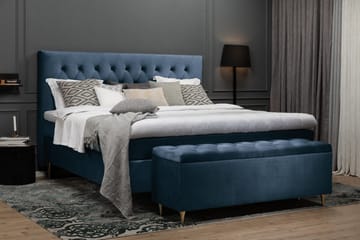 Royal Velvet Kontinentalsäng 160x200 cm - Mörkblå - Möbler - Säng - Komplett sängpaket