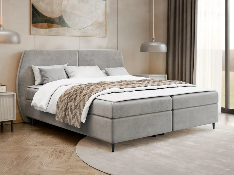Rynricon Sängpaket Kontinentalsäng 140x200 cm - Grå - Möbler - Säng - Komplett sängpaket