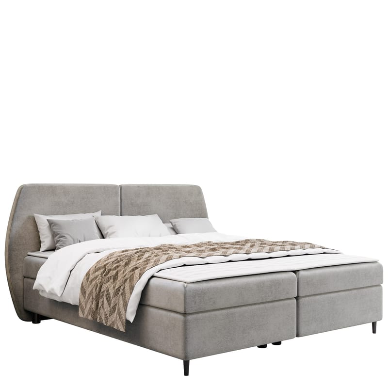 Rynricon Sängpaket Kontinentalsäng 160x200 cm - Grå - Möbler - Säng - Komplett sängpaket