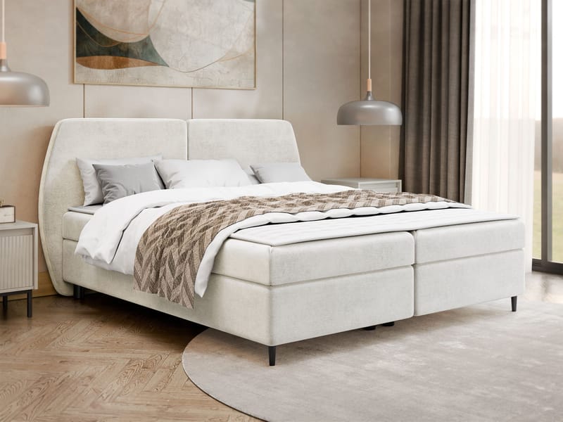 Rynricon Sängpaket Kontinentalsäng 160x200 cm - Vit - Möbler - Säng - Komplett sängpaket