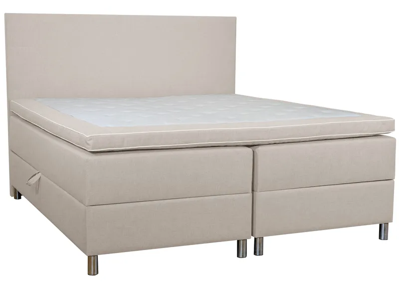 Säng med förvaring beige boxbed 180x200 cm, Beige