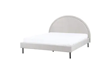 Säng med lamellram Margut - Grå/Polyester, 160x200 cm - Möbler - Säng - Sängram & sängstomme