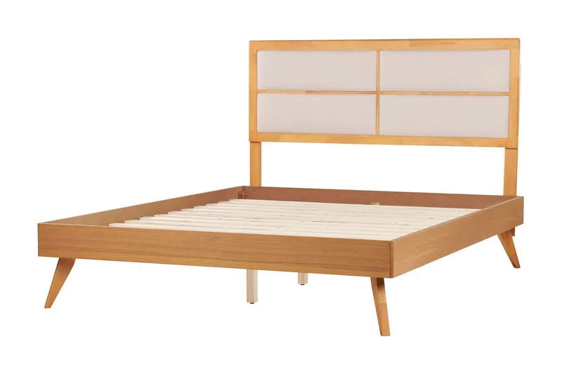 Säng med lamellram Poissy - Ljus trä, beige, 160x200 cm - Möbler - Säng - Sängram & sängstomme