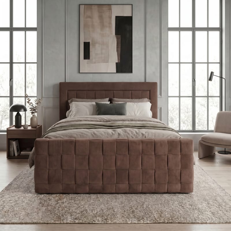 Sängpaket Kontinentalsäng Ryven 180x200 cm med Lyftförvaring - choklad/mörkbrun/mocka - Möbler - Säng - Kontinentalsäng