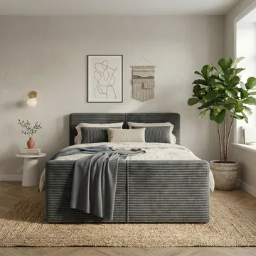 Sängpaket Kontinentalsäng Sorvin 180x200 cm med Lyftförvaring - Grafitgrå/Mörkgrå - Möbler - Säng - Kontinentalsäng
