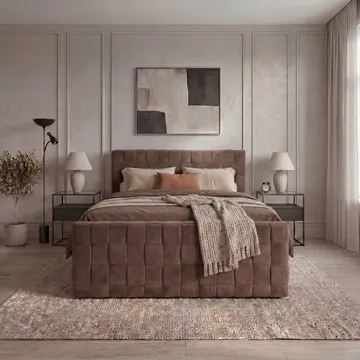 Sängpaket Kontinentalsäng Tyrosen 140x200 cm med Lådförvaring - chokladbrun - Möbler - Säng - Kontinentalsäng