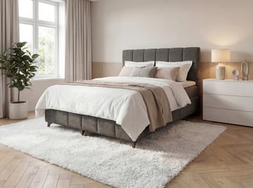 Sängpaket Kontinentalsäng Vyrosen 180x200 cm med Lyftförvaring - grå - Möbler - Säng - Kontinentalsäng