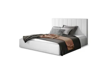 Sängram med stoppning Eltap Audrey fr. stål - Soft 17, Vit, 160x200 cm - Möbler - Säng - Sängram & sängstomme