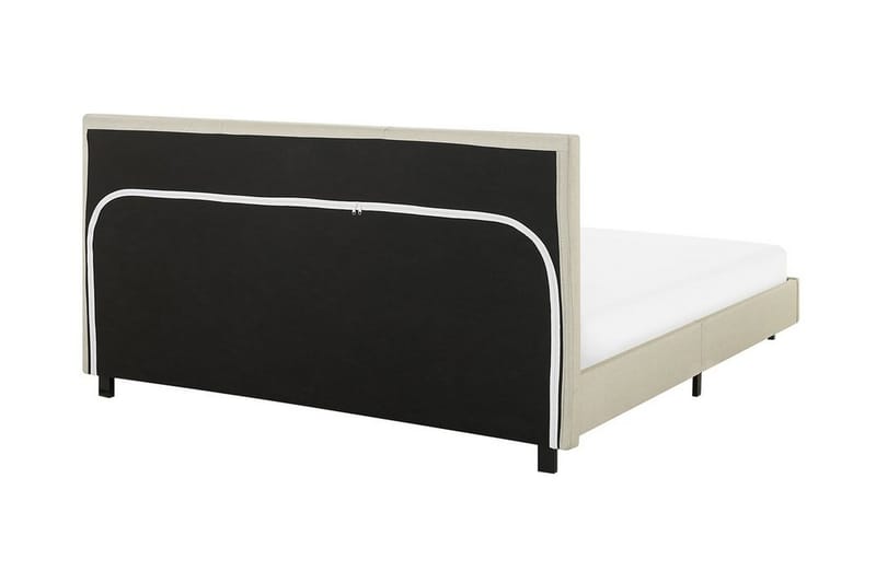 Albi Dubbelsäng 160x200 cm i Tyg med Sänggavel - Beige - Möbler - Säng - Sängram & sängstomme