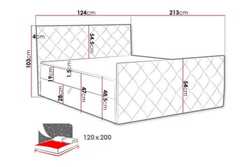 Boisdale Sängram 120x200 cm - Möbler - Säng - Kontinentalsäng