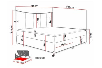 Boisdale Sängram 180x200 cm - Möbler - Säng - Sängram & sängstomme