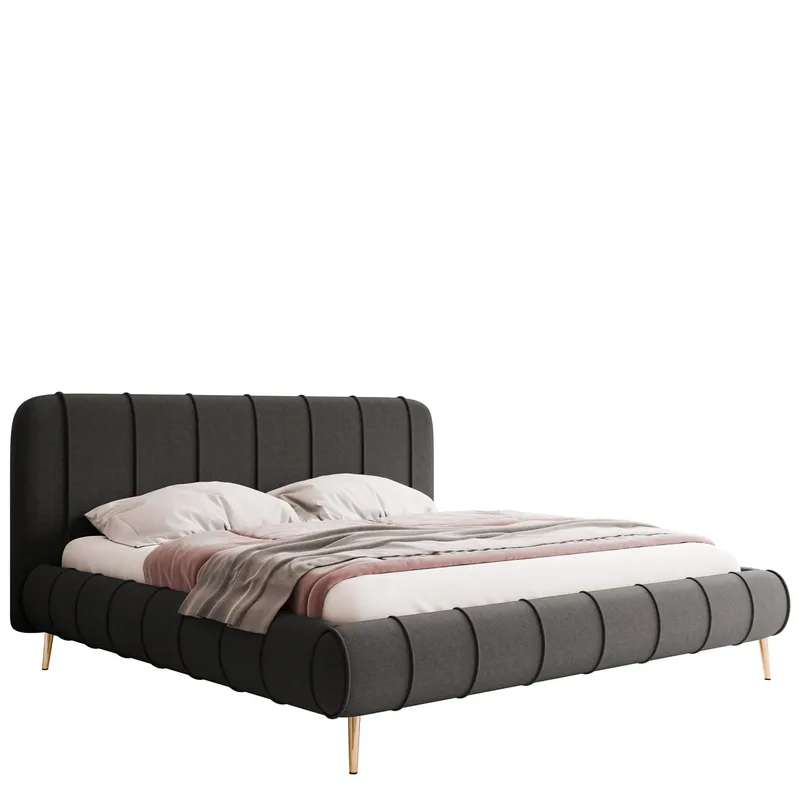 Calrosin Sängram på ben 200x200 cm med Förvaring, Grå
