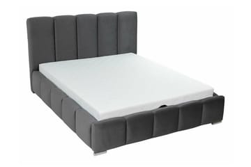 Cleaton Sängram 160x200 cm i Tyg med Förvaring och Sänggavel - Svart - Möbler - Säng - Sängram & sängstomme