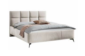 Derry Komplett Sängpaket 160x200 cm med Förvaring och Sänggavel + Bäddmadrass - Beige - Möbler - Säng - Sängram & sängstomme
